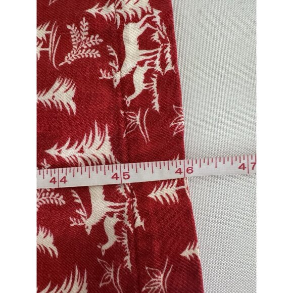 Vintage LL Bean Womens Large Red Nightgown Reindeer Christmas Grandma Cozy Flaw - Picture 7 of 9